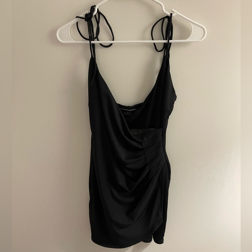 Blue Blush Black Mini Dress